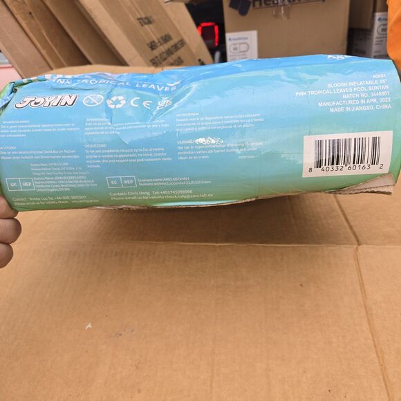 SLOOSH Inflatable Tanning Pool Lounger Float 85" x 57" Pool Floats New - Picture 5 of 6